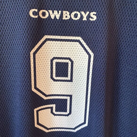 Dallas Cowboys Authentic Apparel # 9 Tony Romo Blue Jersey, Youth-XL - Picture 4 of 13